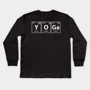 Yoga Elements Spelling Kids Long Sleeve T-Shirt